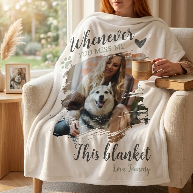 Whenever You Miss Me Pet Memorial Blanket (Whenever You Miss Me Pet Memorial Blanket)