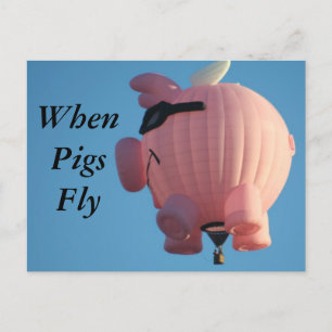WhenPigsFly Postcard