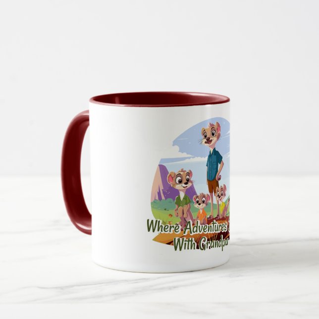 Where Adventures Beguin With Grandpa Mug (Front Left)