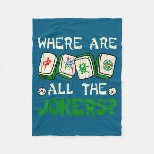 Where Are All The S Funny Chinese Mahjong Lovers  Fleece Blanket