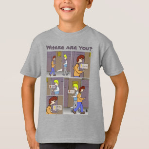 Where Are You? Boy's Grey T-Shirt