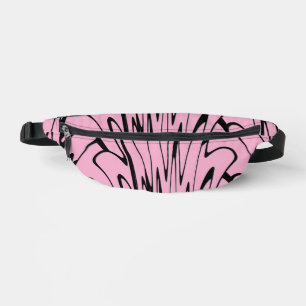 Where Art Meets Thought Black and Pink  Bum Bags