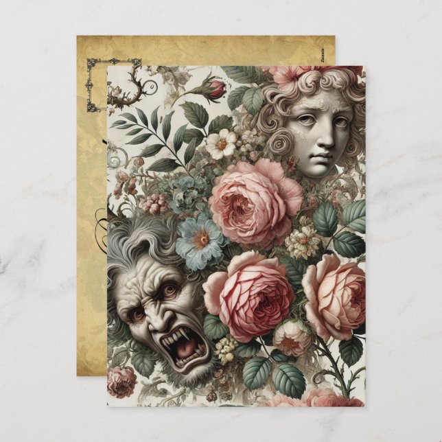 Where Baroque Fangs Find Homes – Gothic Victorian Holiday Postcard (Front/Back)