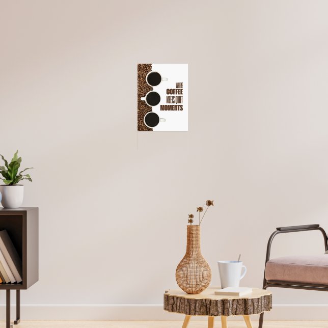 Where Coffee Meets Quiet Moments – Minimalist Cafe Poster (Living Room 3)