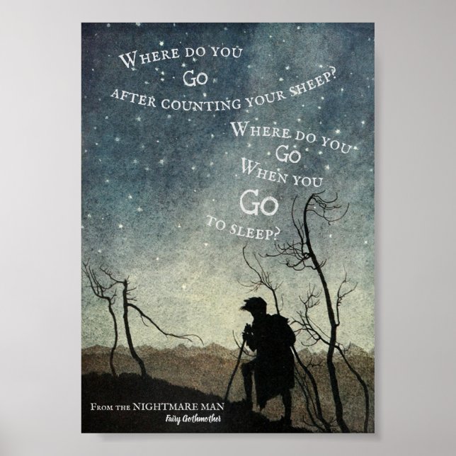 Where do you go? Arthur Rackham illustration Poster (Front)