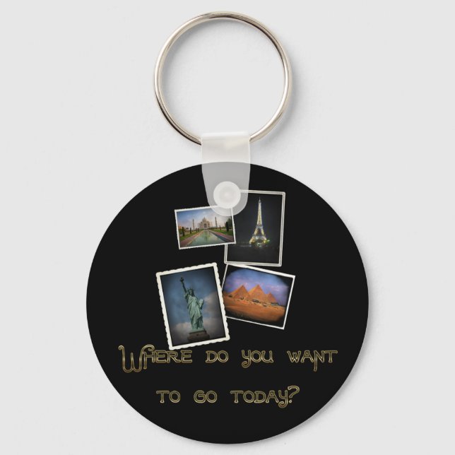 Where Do You Want to Go? Key Ring (Front)