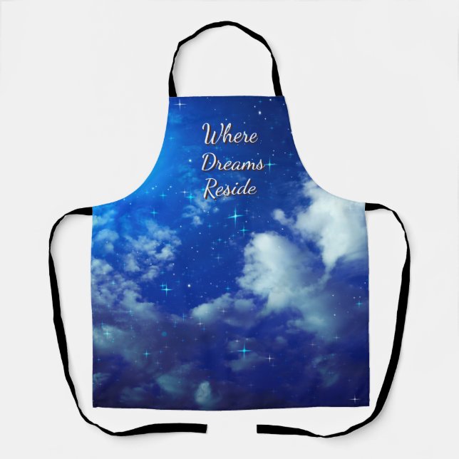 Where Dreams Reside Apron | Night Sky Cooking Wear (Front)