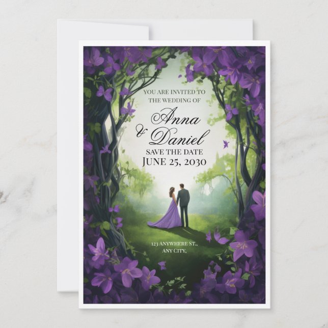 Where Elegance Meets Eternal Love Wedding Invitation (Front)