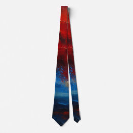 Where Fire Meets Silence Abstract Tie