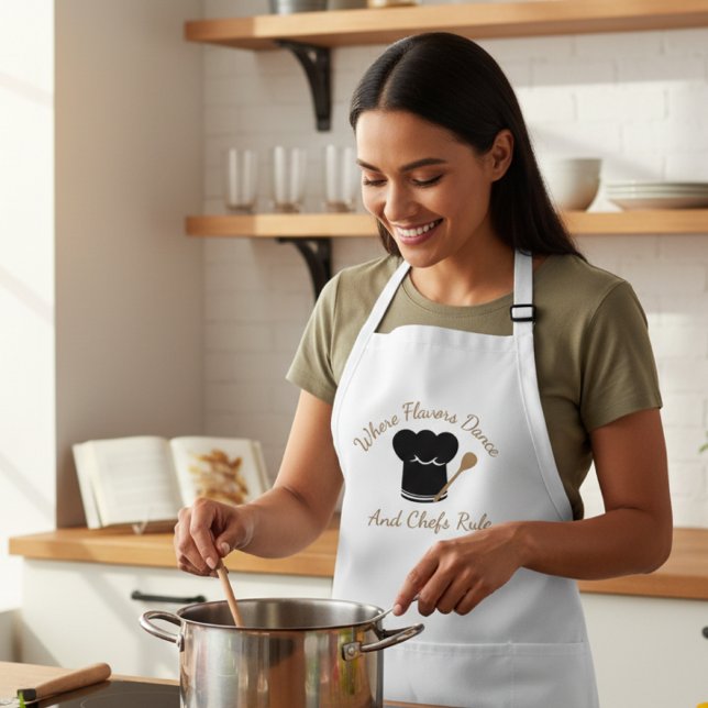 “Where Flavours Dance And Chefs Rule” Apron (Creator Uploaded)