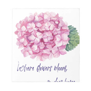 Where flowers bloom notepad