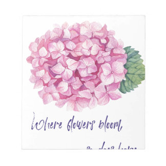 Where flowers bloom notepad