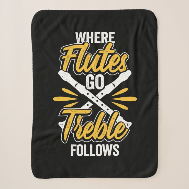 Where Flute Player Go Sherpa Blanket (Front)