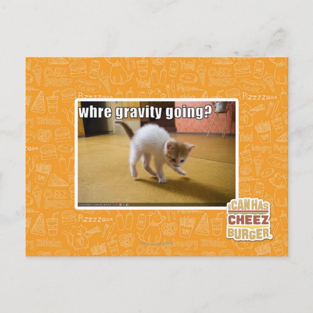 Where gravity going? postcard (Front)