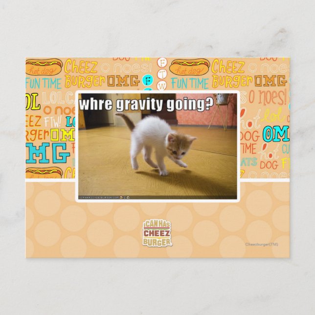 Where gravity going? postcard (Front)