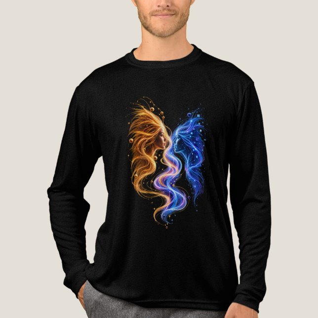  Where Human Thought Meets AI — THIRD INTENT Tri-Blend Shirt (Front)