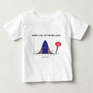 Where I Fall On The Bell Curve I Am Here Baby T-Shirt