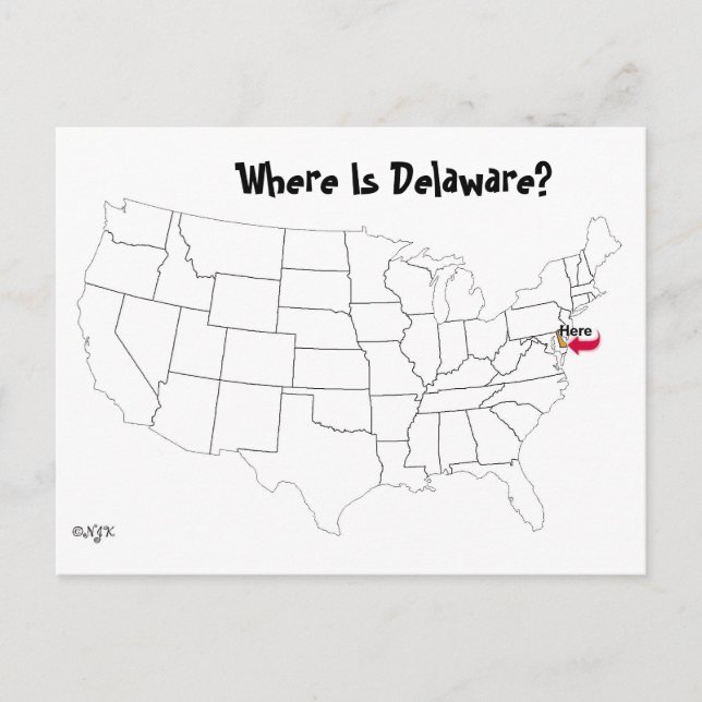 Where Is Delaware? Postcard (Front)