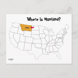 Where Is Montana? Postcard