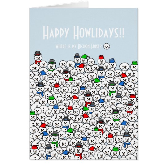 Where Is My Bichon Frise Holiday Card