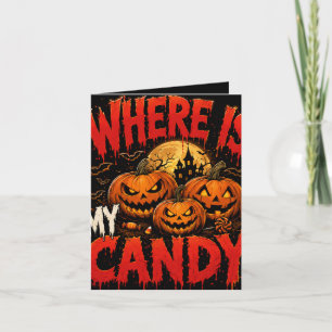 Where Is My Candy Halloween Folded Invitation Sp
