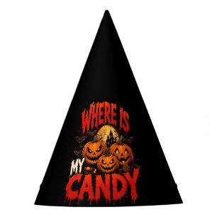 Where Is My Candy Halloween Party Hat Spooky Pum