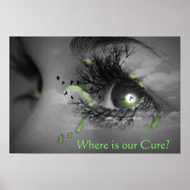 Where is our Cure? Lyme Disease Awareness Poster (Front)