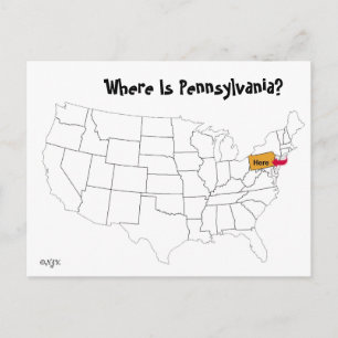 Where Is Pennsylvania? Postcard
