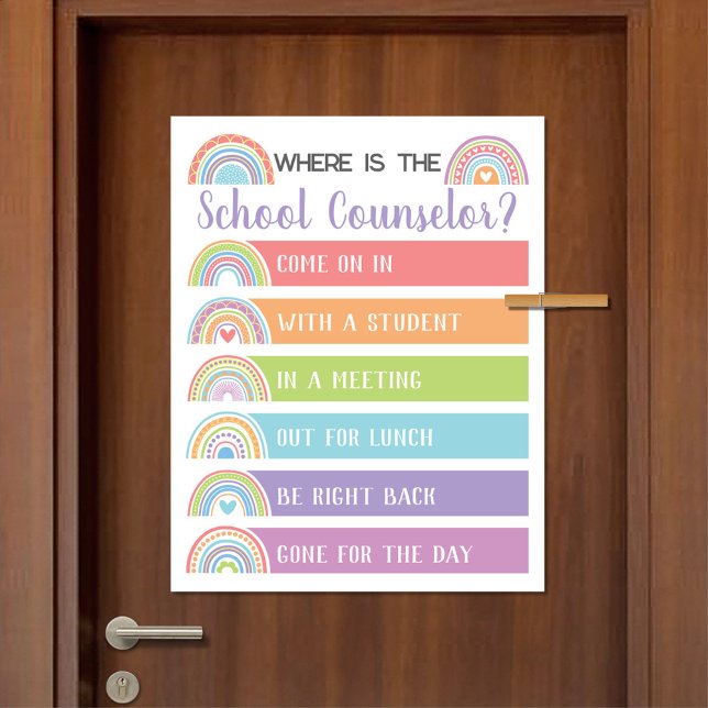 Where is School Counsellor Office Door Sign Rainbo (Creator Uploaded)