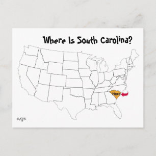 Where Is South Carolina? Postcard