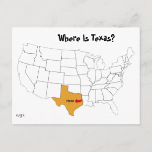 Where Is Texas? Postcard