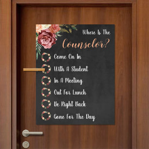 Where is the Counsellor Office Door Sign