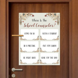 Where is the Counsellor Office Door Sign