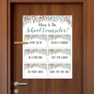 Where is the Counsellor Office Door Sign