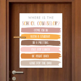 Where is the Counsellor Office Door Sign