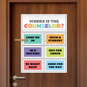 Where is the Counsellor Office Door Sign