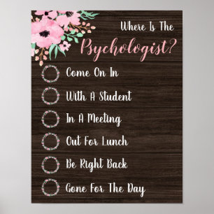 Where is the Psychologist Office Door Sign