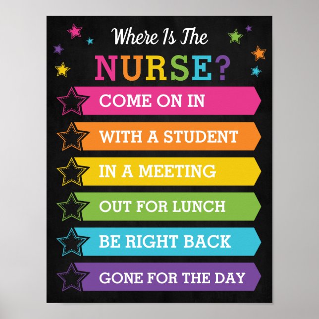 Where is the School Nurse Office Door Sign (Front)