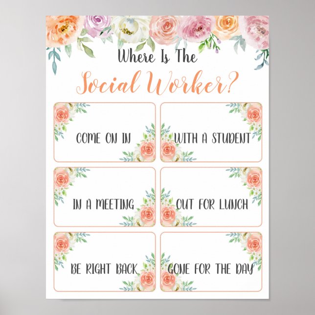 Where is the Social Worker Office Door Sign (Front)