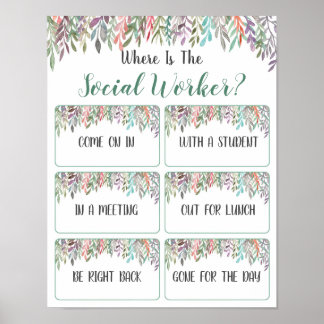Where is the Social Worker Office Door Sign