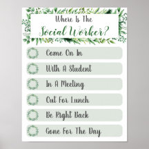 Where is the Social Worker Office Door Sign