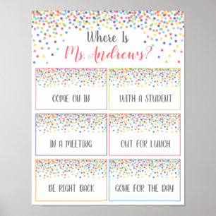 Where is the Teacher Office Door Sign