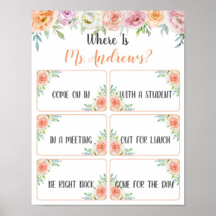 Where is the Teacher Office Door Sign