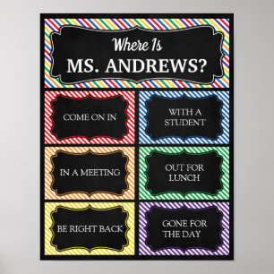 Where is the Teacher Office Door Sign