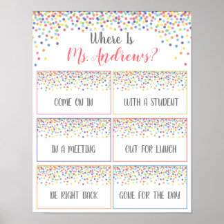 Where is the Teacher Office Door Sign
