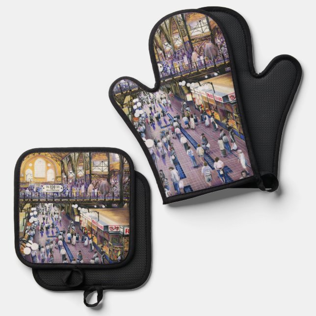 Where is the Women's Water Closet? Oven Mitt & Pot Holder Set (Front/Back)