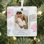 Where It All Began Romantic Couples Personalised Metal Tree Decoration<br><div class="desc">Where It All Began Romantic Couples Personalised Ornaments feature a modern abstract pink floral with gold glitter accents. In the centre add your favourite photo and your text of how you met. Easy DIY (Do It Yourself) by editing the text in the text boxes provided. Designed by ©Evco Studio www.zazzle.com/store/evcostudio...</div>