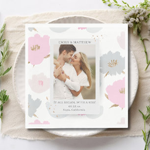 Where It All Began Romantic Couples Personalised Napkin