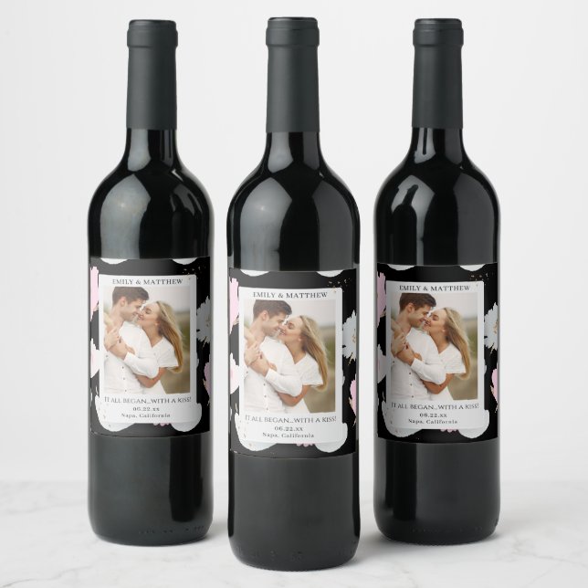 Where It All Began Romantic Couples Personalised Wine Label (Bottles)