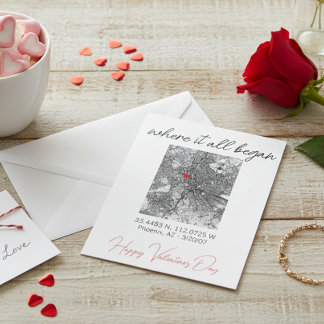 Where It All began Valentine's Day Engagement  Card